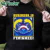 black hoodie Business is finished Michigan Wolverines football mascot shirt