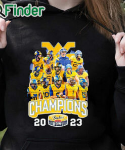 black hoodie Duke's Mayo Bowl Champions West Virginia Mountaineers 2023 shirt