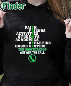black hoodie Faith Friends Activities Students Academics Athletics House System Trinity 2024 Shirt