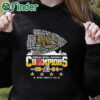 black hoodie KC Chiefs American Football Conference CHAMPIONS 2024 Shirt
