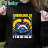 black hoodie Men's Business is finished Michigan Wolverines shirt