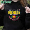 black hoodie Michigan Wolverines 2024 CFP Semi Rose Bowl Vintage Flower T Shirt