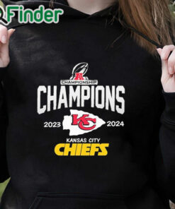 black hoodie Official AFC Champions 2023 2024 Kansas City Chiefs Super Bowl LVIII shirt
