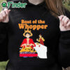 black hoodie One Piece Burger King Shirt
