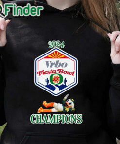 black hoodie Oregon Ducks 2024 Vrbo Fiesta Bowl champions T shirt