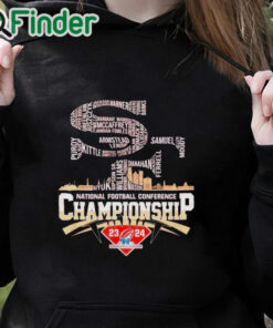 black hoodie San Francisco 49ers national football conference championship 2024 shirt