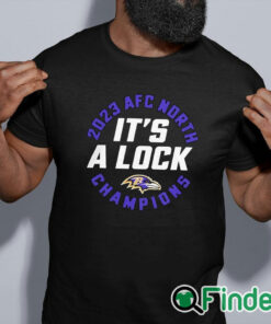 black shirt 2023 AFC North Champions It's A Lock Ravens Shirt