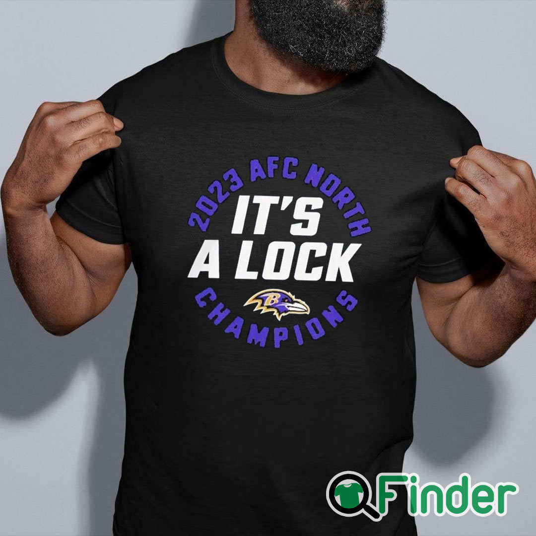 black shirt 2023 AFC North Champions It's A Lock Ravens Shirt black shirt 2023 AFC North Champions It's A Lock Ravens Shirt