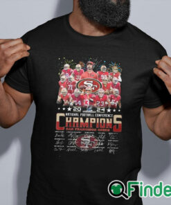 black shirt 49ers 2024 National Football Conference Champions Signature Shirt