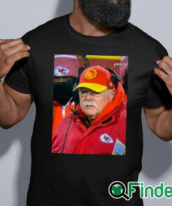 black shirt Andy Reid’s Frozen Stache Shirt