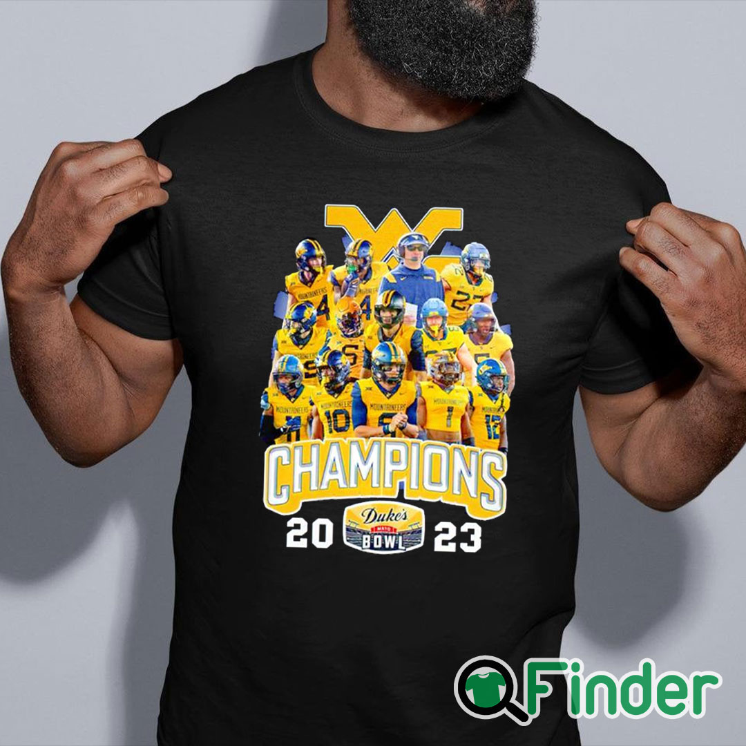 black shirt Duke's Mayo Bowl Champions West Virginia Mountaineers 2023 shirt black shirt Duke's Mayo Bowl Champions West Virginia Mountaineers 2023 shirt