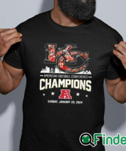 black shirt KC Chiefs AFC CHAMPIONS 2023 2024 Signature Shirt