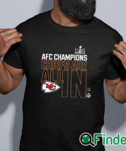 black shirt Kansas City Chiefs Afc Championship 2024 All In T Shirt