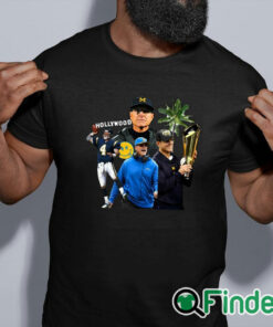 black shirt La Fully Bolted Harbaugh Hollywood Shirt
