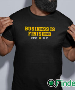 black shirt Michigan football business is finished shirt