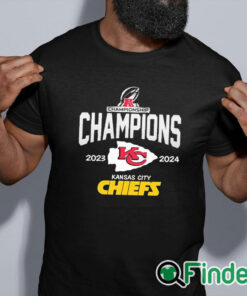 black shirt Official AFC Champions 2023 2024 Kansas City Chiefs Super Bowl LVIII shirt