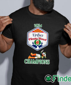 black shirt Oregon Ducks 2024 Vrbo Fiesta Bowl champions T shirt