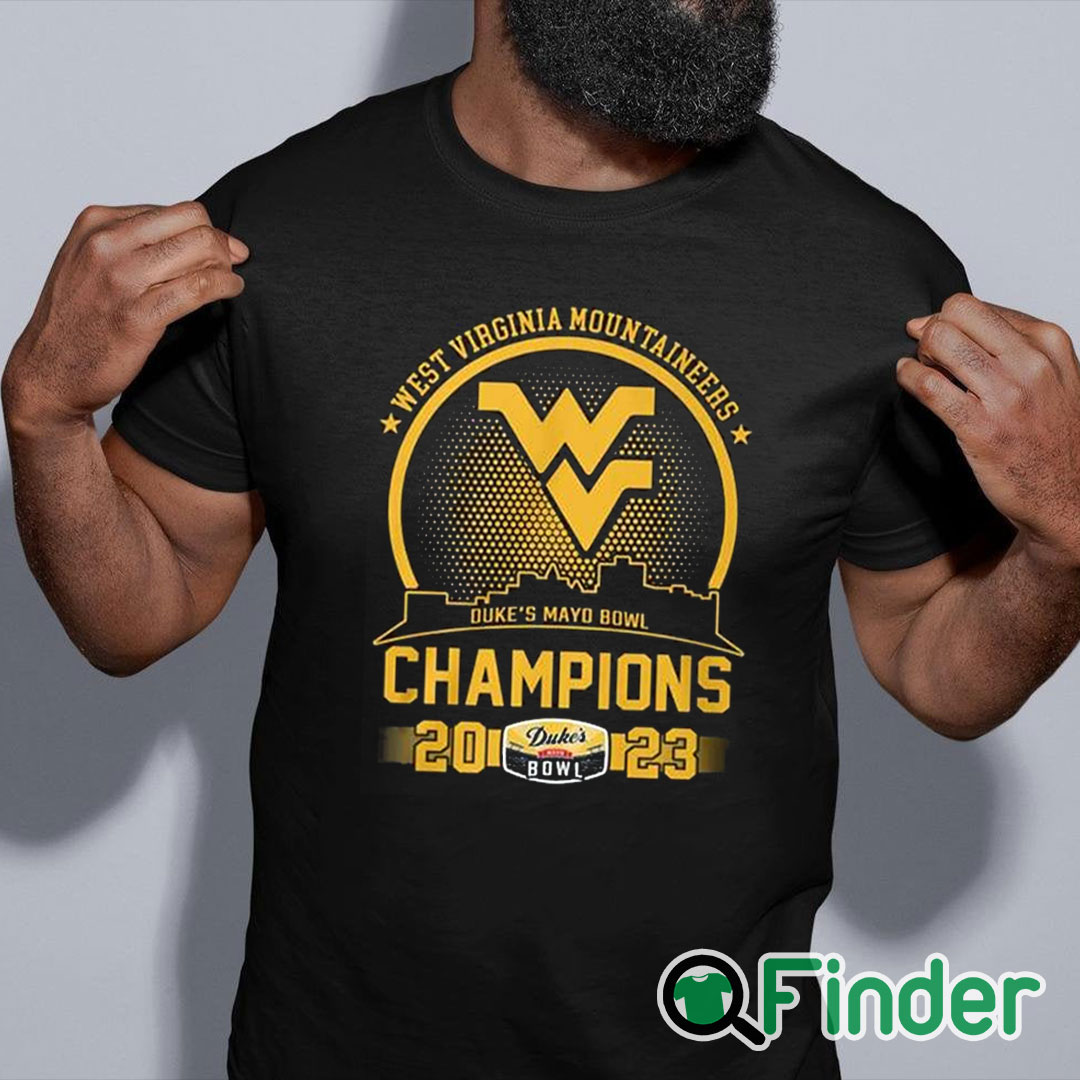 black shirt West Virginia Mountaineers Duke's Mayo Bowl Champions 2023 Shirt black shirt West Virginia Mountaineers Duke's Mayo Bowl Champions 2023 Shirt