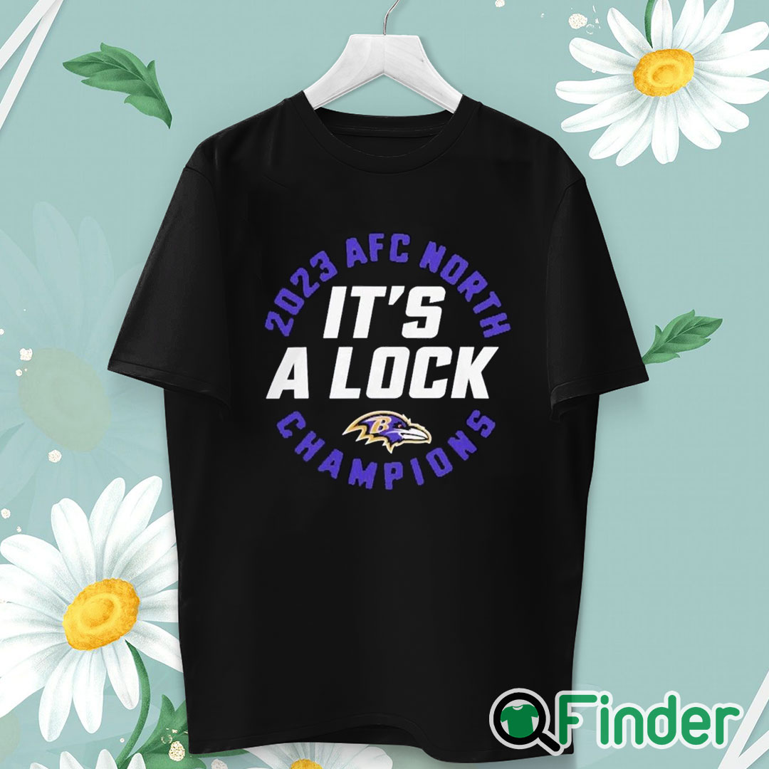 unisex T shirt 2023 AFC North Champions It's A Lock Ravens Shirt unisex T shirt 2023 AFC North Champions It's A Lock Ravens Shirt