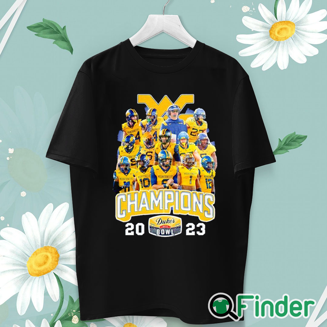 unisex T shirt Duke's Mayo Bowl Champions West Virginia Mountaineers 2023 shirt unisex T shirt Duke's Mayo Bowl Champions West Virginia Mountaineers 2023 shirt