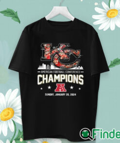 unisex T shirt KC Chiefs AFC CHAMPIONS 2023 2024 Signature Shirt