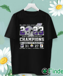 unisex T shirt We Own This State 2023 Sunflower Showdown Champions Kansas State Wildcats Shirt