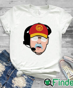 white T shirt Andy Reid Frozen Mustache Shirt