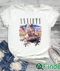 white T shirt Anxiety Lizard No Rules Shirt