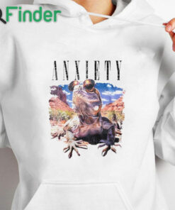 white hoodie Anxiety Lizard No Rules Shirt