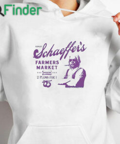 white hoodie Ashley Schaeffer’s Farmers Market T Shirt
