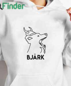white hoodie Bjark Swedish Dog Funny Shirt