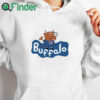 white hoodie Buppa Buffalo Shirt