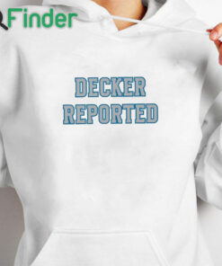 white hoodie Decker Reported As Eligible Funny Lions 2023 Shirt