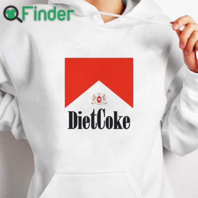 white hoodie Diet Coke Diet Cigs Shirt