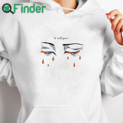 white hoodie Galactixy It Will Pass Shirt