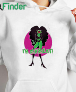 white hoodie I’M Grrrreat Chermit Shirt