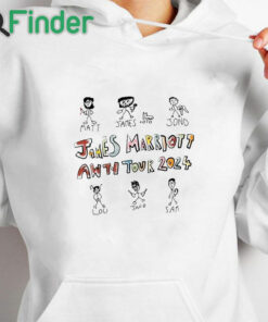 white hoodie James Marriott Awty Tour 2024 Shirt