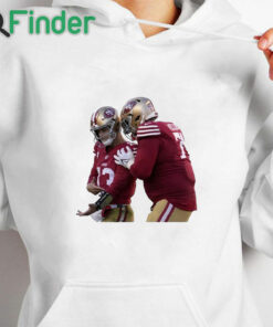 white hoodie Nick Newman Brock Purdy Shirt