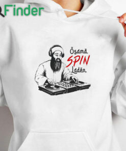 white hoodie Osama Spin Laden Shirt