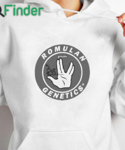 white hoodie Romulan Genetics Shirt