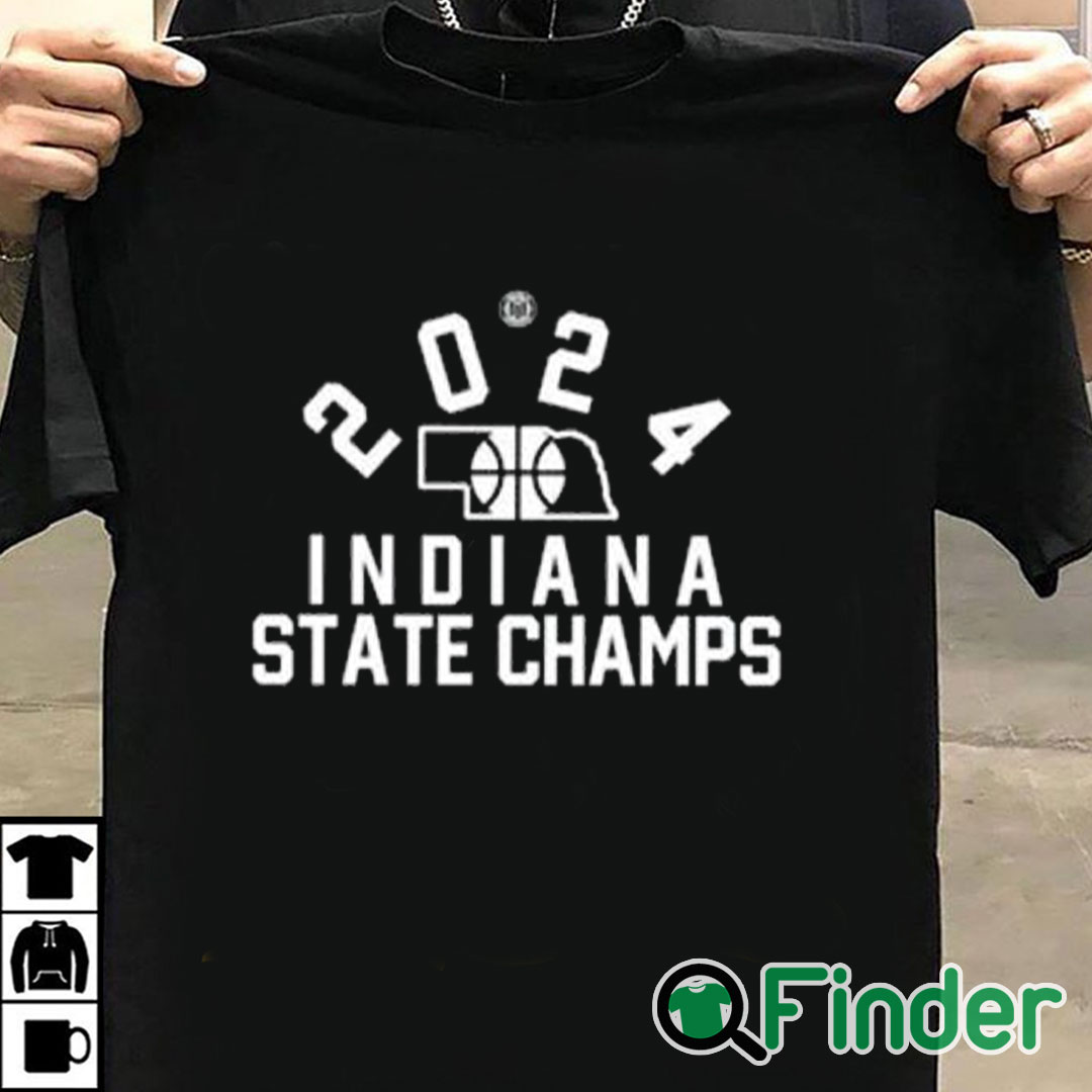 T shirt black 2024 Indiana State Champs Shirt T shirt black 2024 Indiana State Champs Shirt