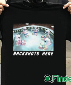 T shirt black Backshots Here Hot Tub Shirt