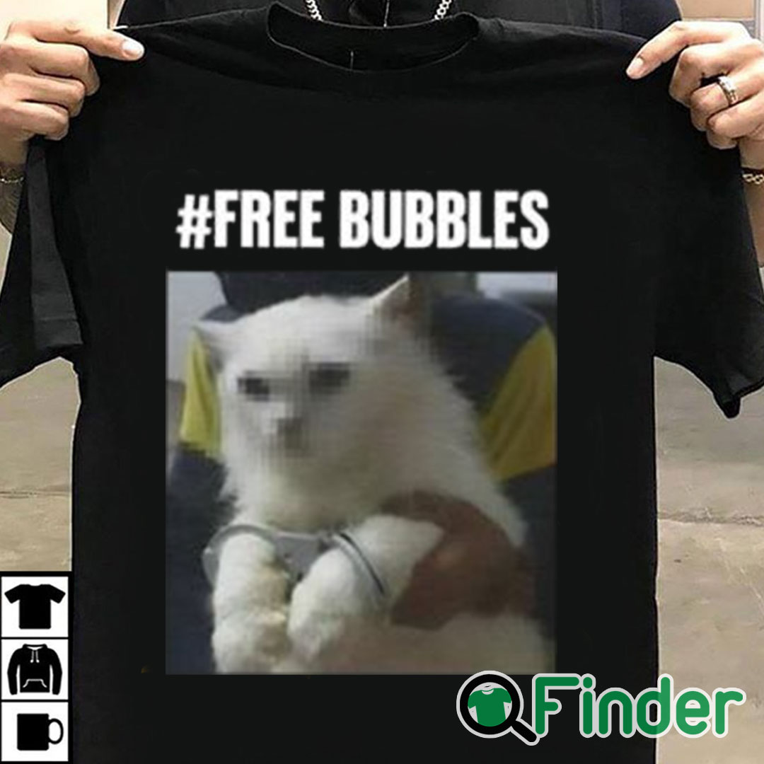 T shirt black Free Bubbles Cat Shirt T shirt black Free Bubbles Cat Shirt