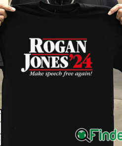 T shirt black Rogan Jones '24 Funny Political Men Shirt