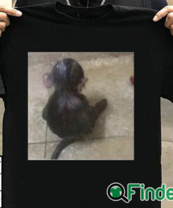 T shirt black Sad Monkey In The Shower Shirt