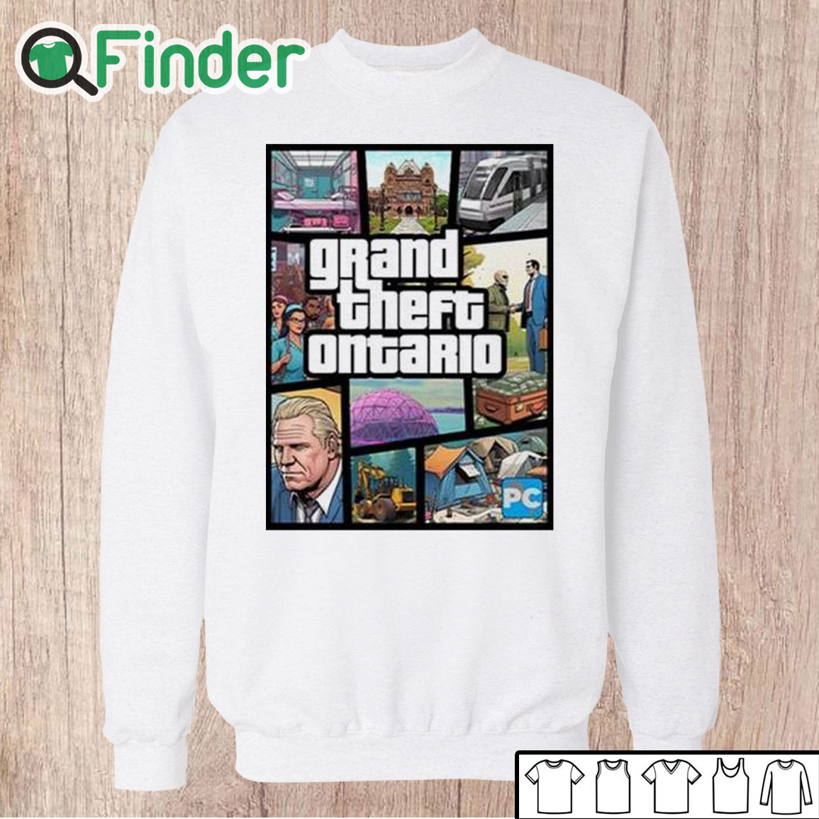 Unisex Sweatshirt Doug Ford's Grand Theft Ontario Shirt Unisex Sweatshirt Doug Ford's Grand Theft Ontario Shirt