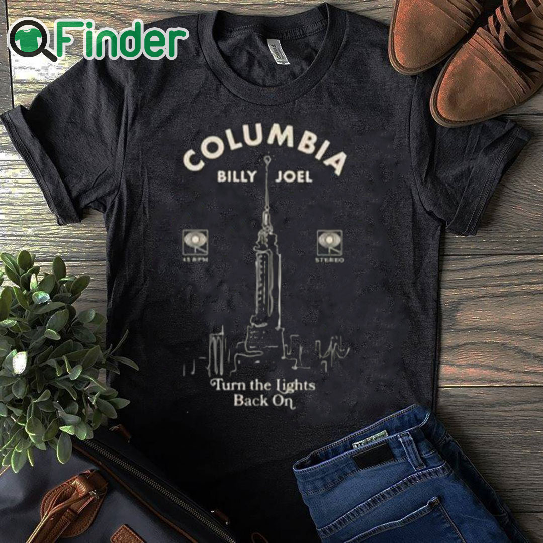 black T shirt Billy Joel Turn The Lights Back On Empire Shirt black T shirt Billy Joel Turn The Lights Back On Empire Shirt