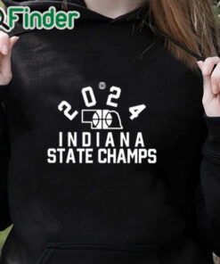 black hoodie 2024 Indiana State Champs Shirt
