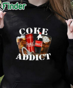 black hoodie Coke Addict Shirt