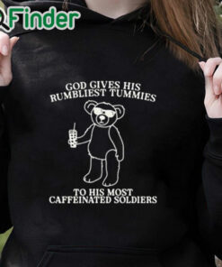 black hoodie God Gives His Rumbliest Tummies Shirt